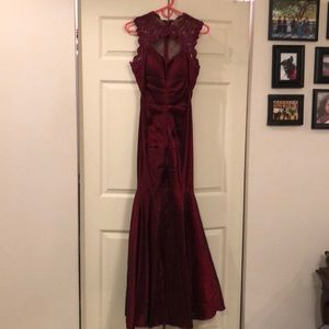 Red Satin Mermaid Dress
